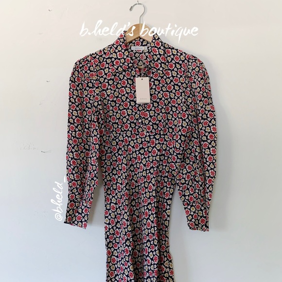 Dôen Eliot Dress in Navy Bellflower Blossom Size XS Brand New NWT - Picture 1 of 17